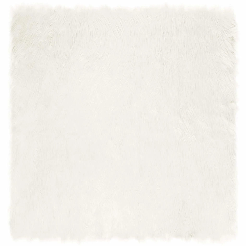 Tappeto in finta TAFALLA Bianco 120 x 120 cm Poliestere