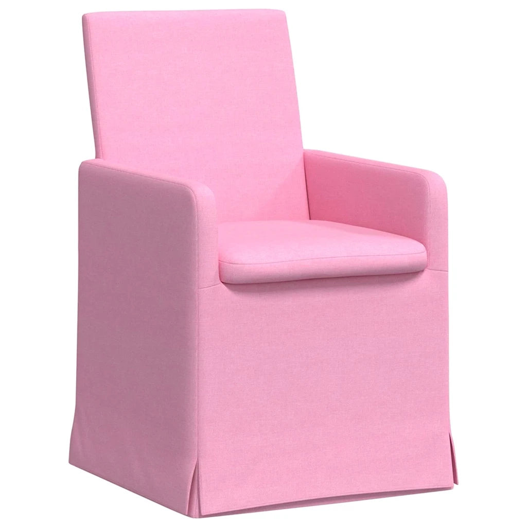 Sedie da pranzo 2 pcs Rosa 57 x 67 x 95 cm Tessuto