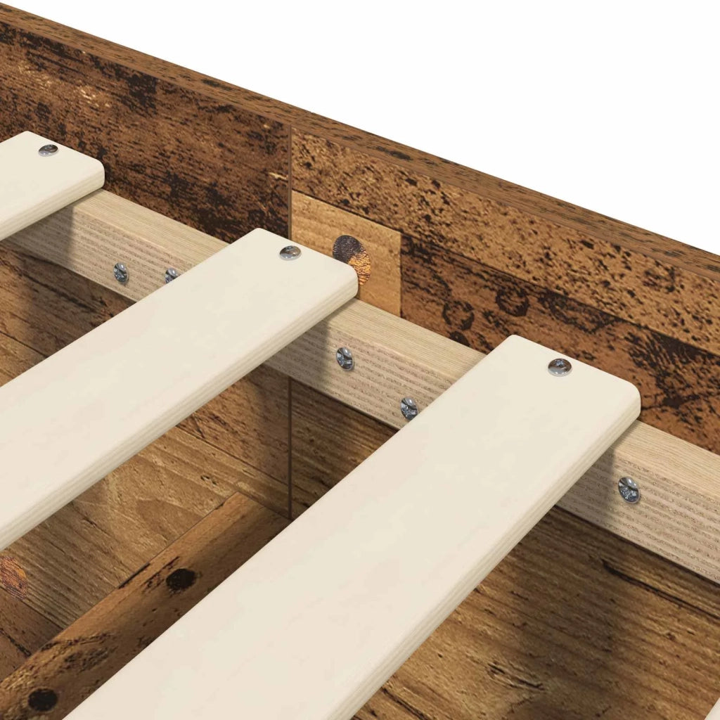Struttura letto a pavimento Legno antico 80 x 200 cm 3429544