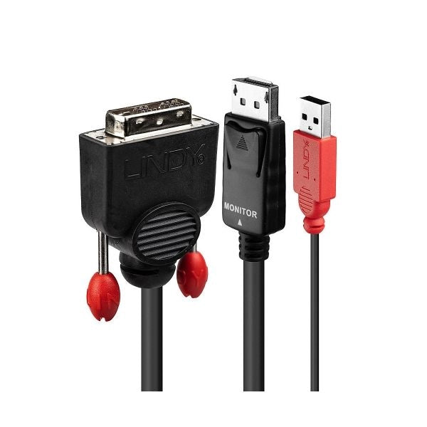 Lindy 41975 cavo e adattatore video 0,5 m dvi-d mini displayport nero