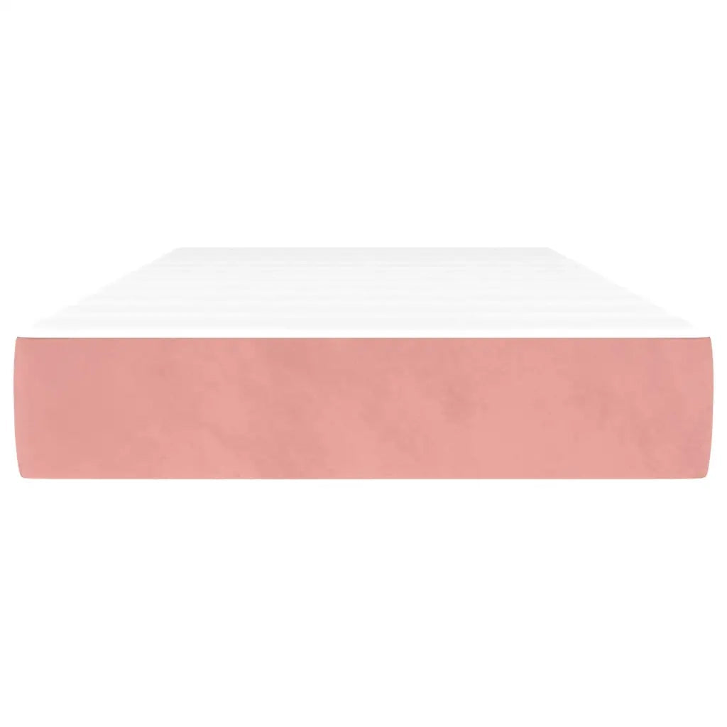 Materasso a Molle Insacchettate-Materasso per letto Rosa 80x210x20 cm in Velluto