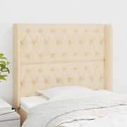 Testiera ad Orecchio-Testata con Orecchie Crema 103x16x118/128 cm in Tessuto 221144