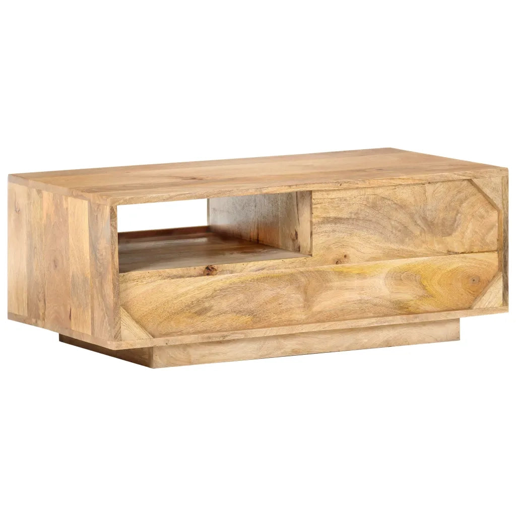 Tavolino da Salotto 90x50x35 cm in Legno Massello di Mango 320467
