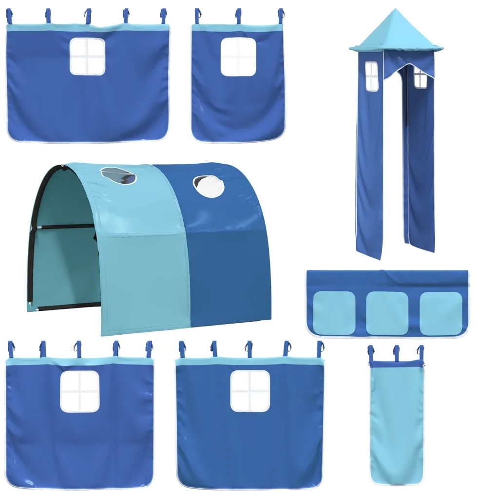 Tende per Letto a Soppalco con Tunnel e Torre Blu CFW4071040