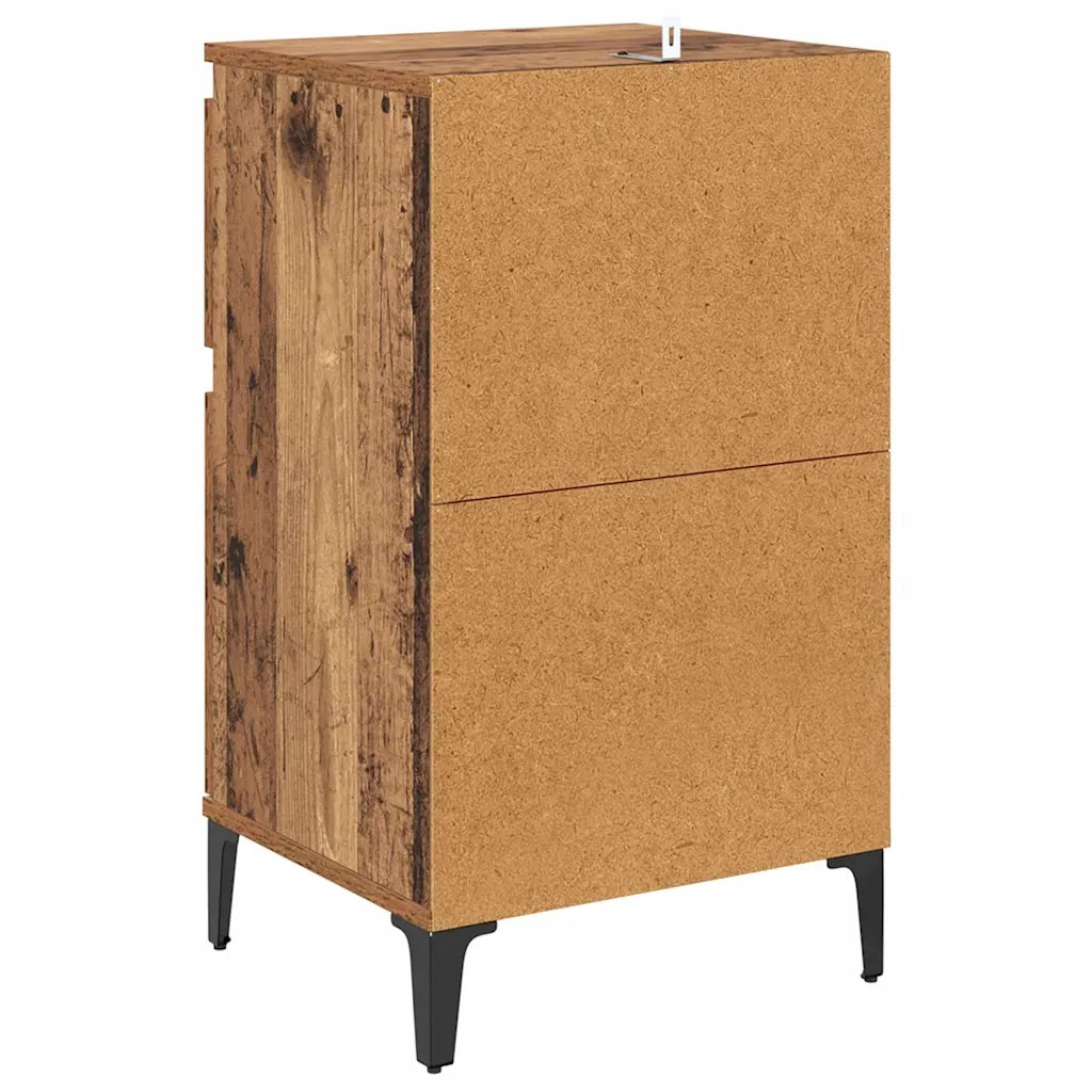 Comodino | Armadio da Notte | Mobiletto da notte con cassetto Legno vecchio 40 x 35 x 70 cm
