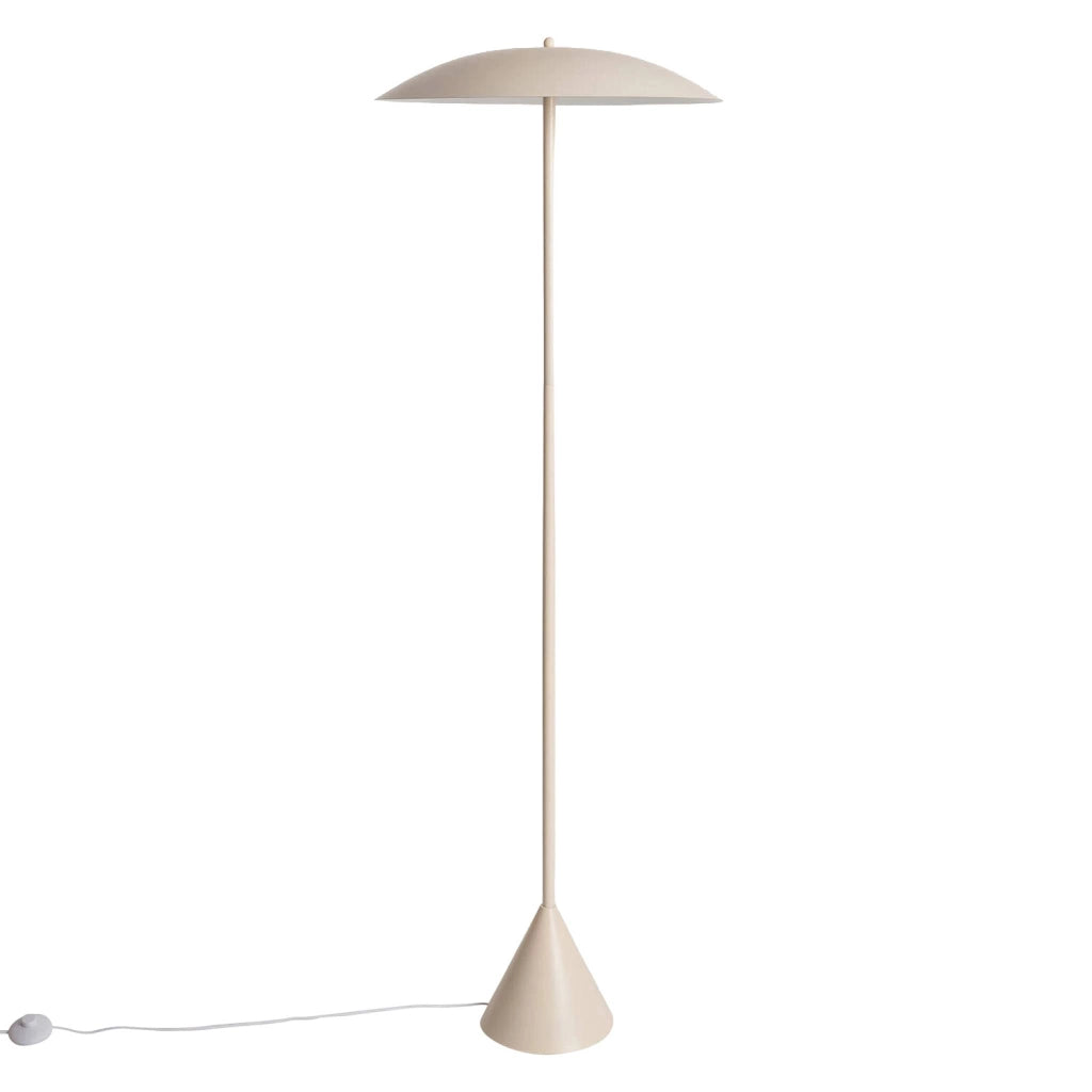 Lampada da terra per interni in metallo, ø50cm, beige