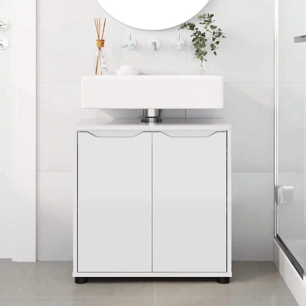 Mobile per Lavabo | Armadio Lavabo da bagno Bianco Lucido 60 x 30 x 60 cm