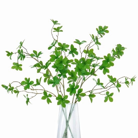 Decorazione artistica con piante artificiali 65 cm - Eucalipto con quattro rami - Decorazione per tavolo - Piante artificiali per interni/esterni - 4 rami - Piante artificiali
