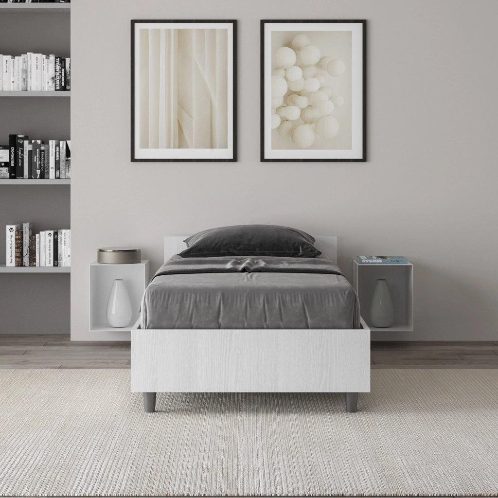 Letto singolo senza rete 80x200 noce Nuamo