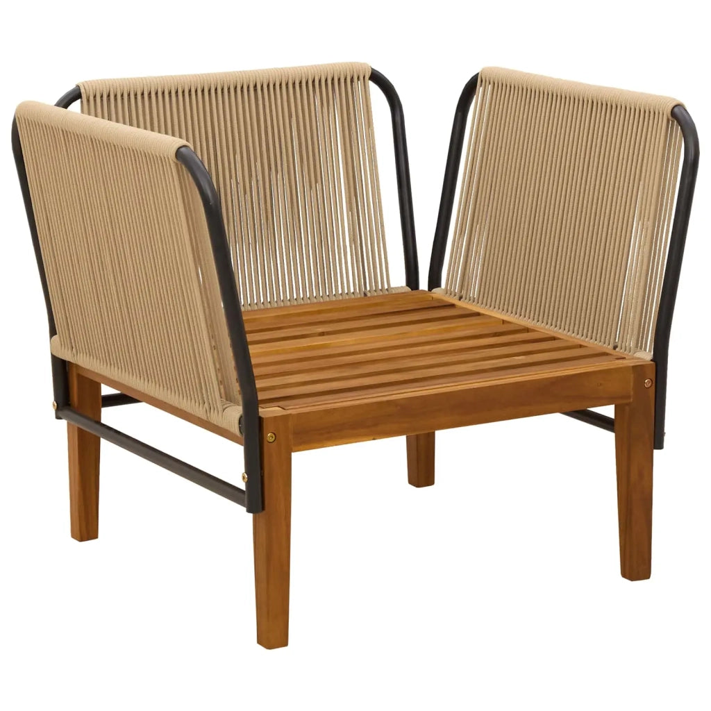 Sedia da giardino con cuscini Legno massiccio di acacia e corda 42022079
