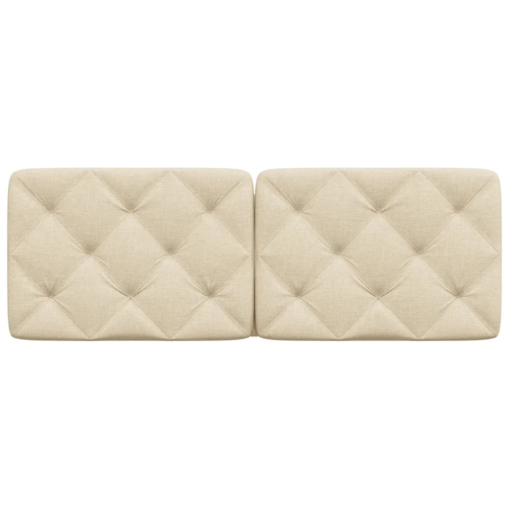 Cuscino Testiera Crema 140 cm in Tessuto 4019224
