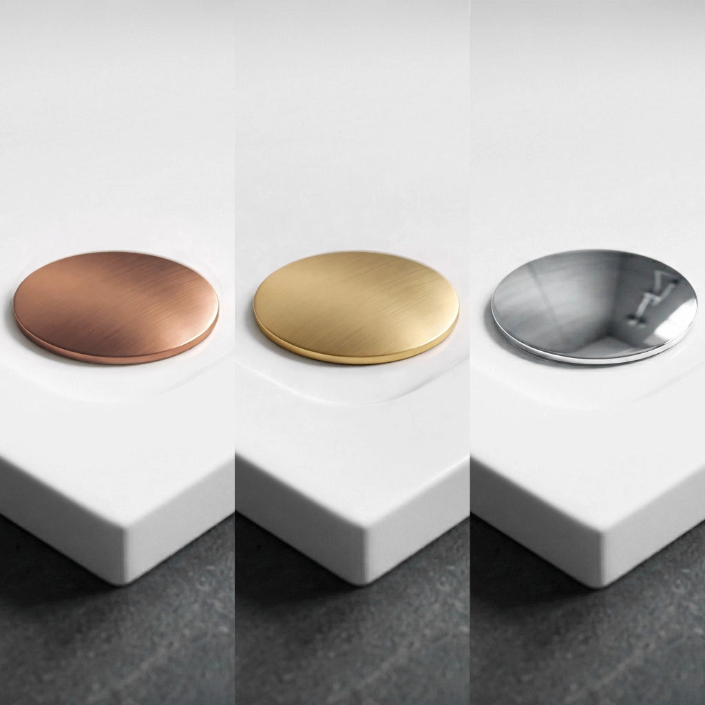 Piatto Doccia Acrilico Rea Savoy White 80x80 Copertura oro spazzolato