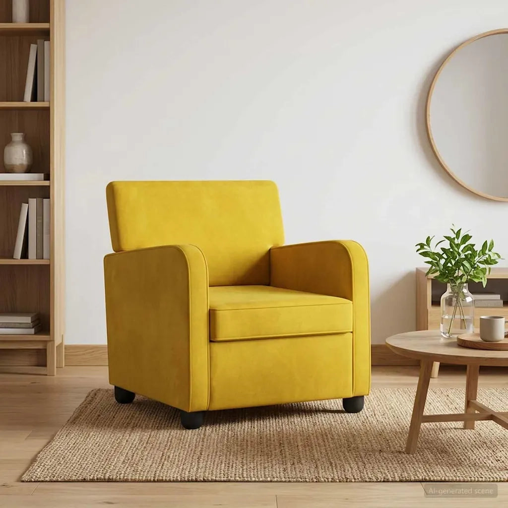 Poltrona Giallo Velluto 42043419