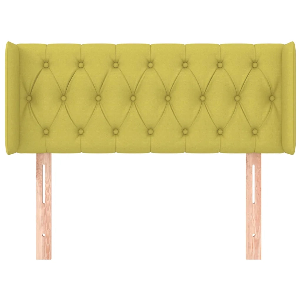 Testiera ad Orecchio Verde 103x16x78/88 cm in Tessuto