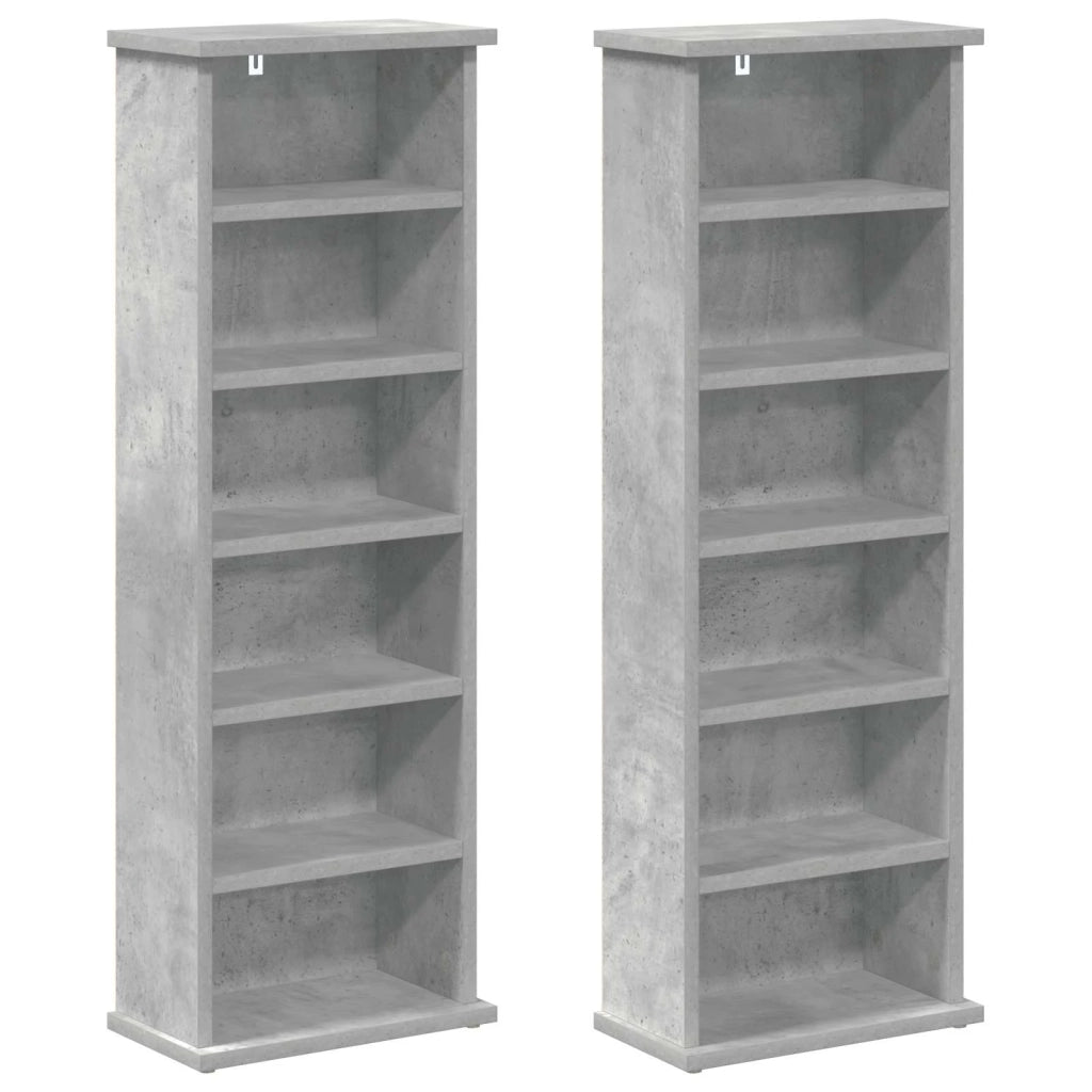 Mobile per CD 2 pz Grigio Cemento 60 x 17 x 92 cm 8012753