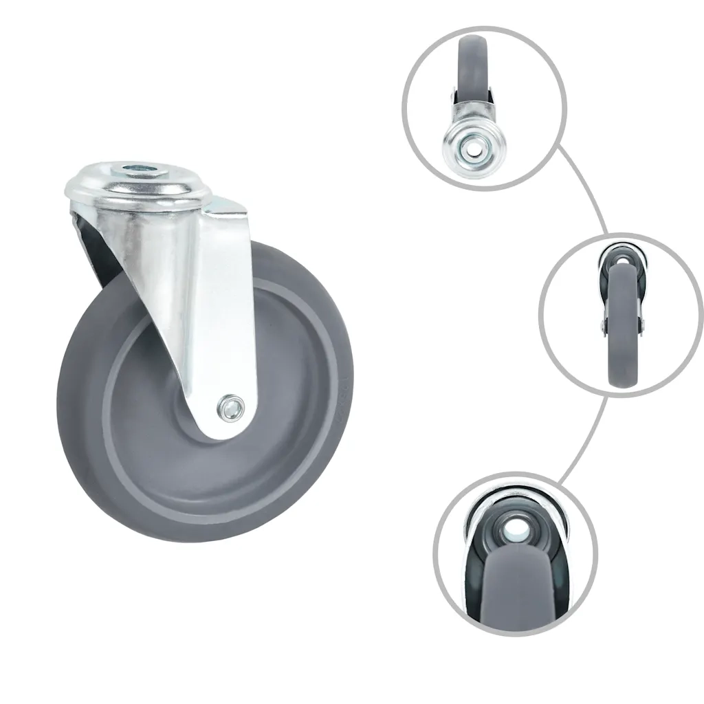 Ruote Girevoli con Foro per Bullone 32 pz 125 mm 277875