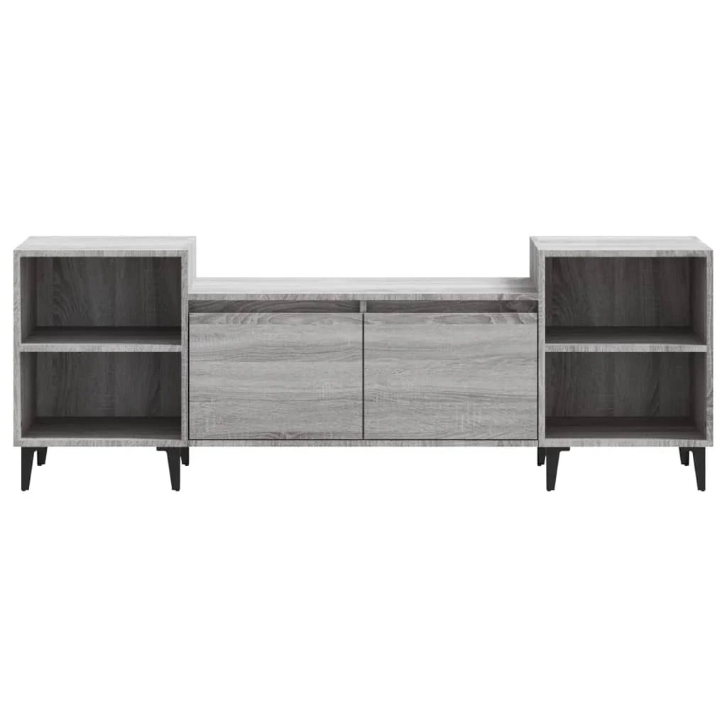 Mobile TV multimediale mensola TV credenza TV sala da pranzo soggiorno camera da letto Sonoma 160 x 35 x 55 cm legno ingegnerizzato grigio 02_0028421