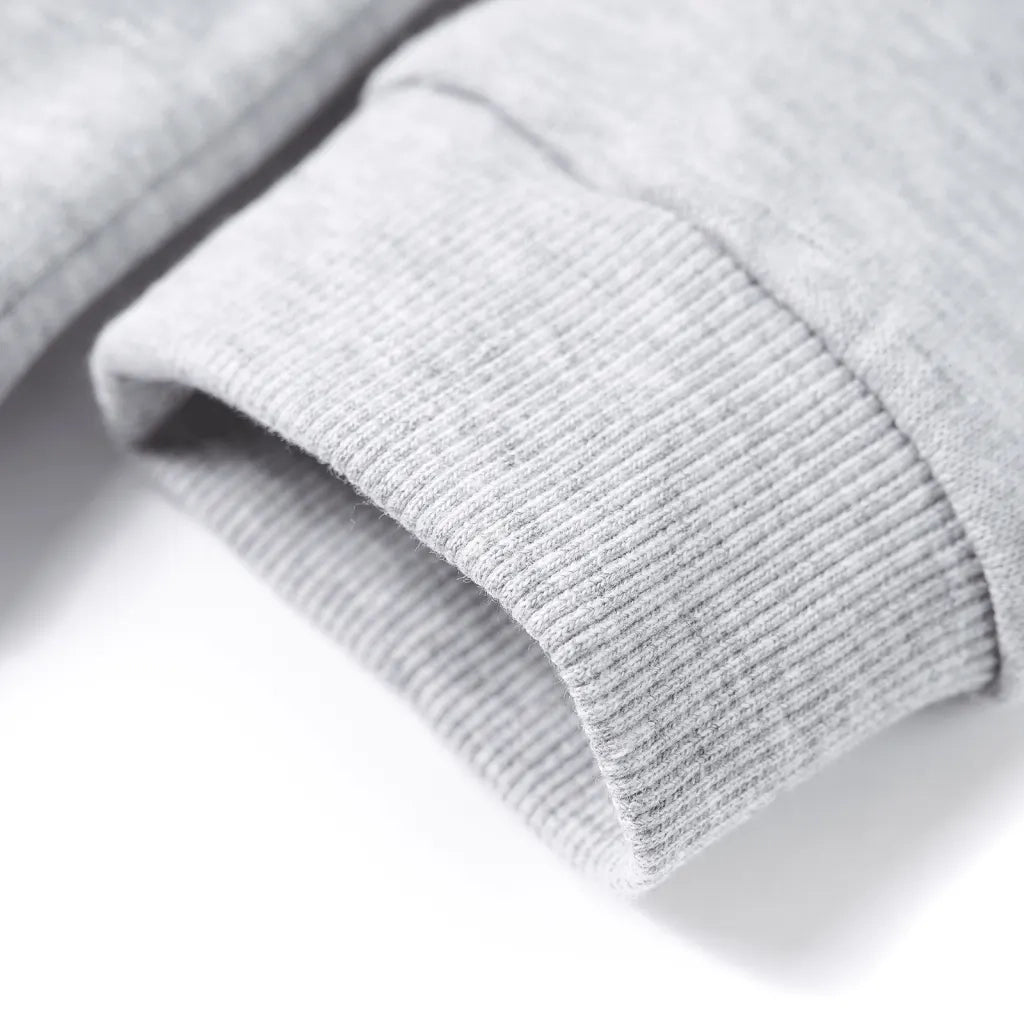 Felpa da Bambino con Cappuccio Grigio MÃ©lange e Arancione 128