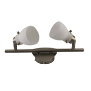 Stecca 2 Faretti con Vetro MAX 2X35W GU10 - Serie PARIGI ALEYAY