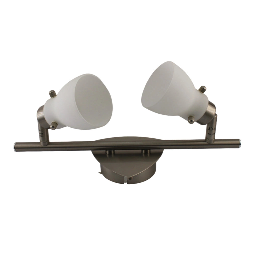 Stecca 2 Faretti con Vetro MAX 2X35W GU10 - Serie PARIGI ALEYAY