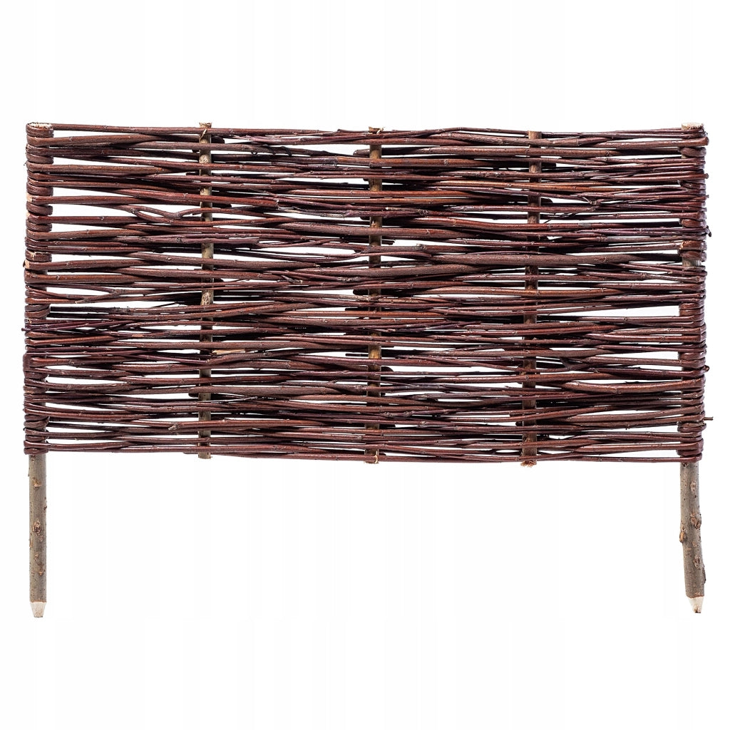 Recinzione da giardino in vimini KADAX, bordura per prato, 60x40 cm, set da 10 pezzi