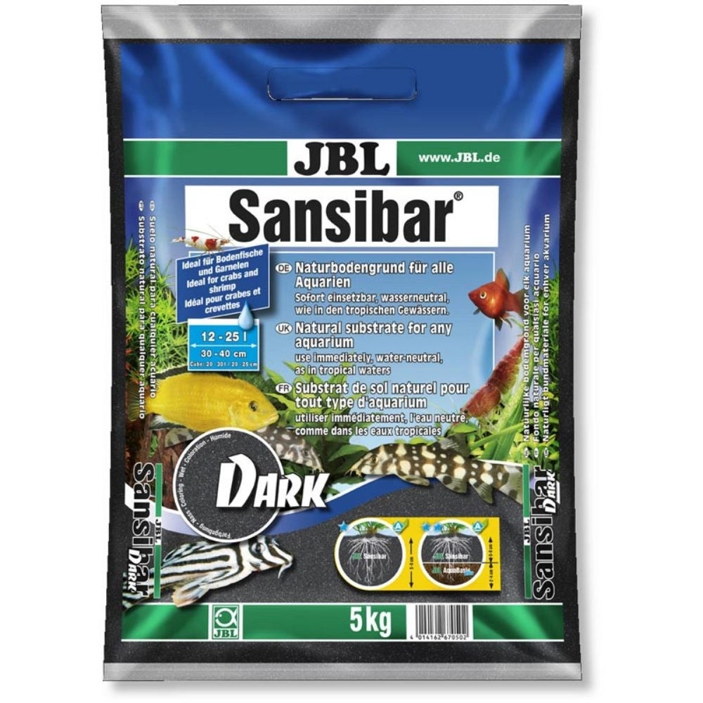 JBL Sansibar Dark - sabbia nera di origine vulcanica per acquari granulometria 0,2-0,5mm Formato: 5 Kg