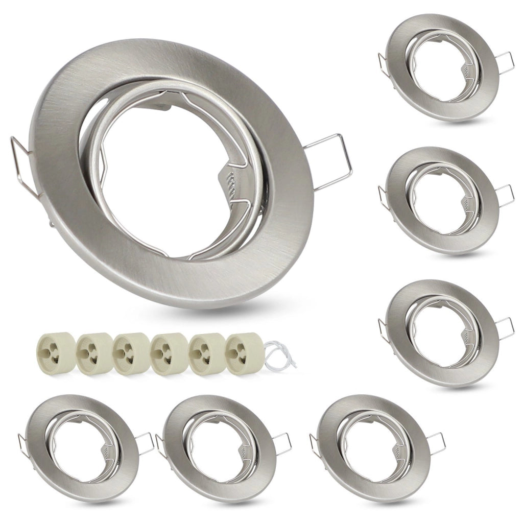 ZMH Faretto da soffitto LED 6 Pezzi con Attacco GU10 Orientabile 30° Lampade Alogene