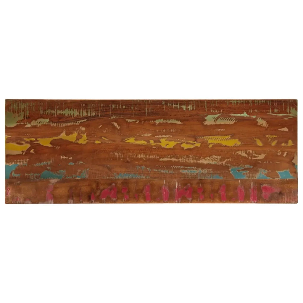 Piano Tavolo 140x60x1,5 cm Rettangolare in Massello di Recupero
