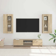 Set mobile TV con porta FLORIN Rovere Sonoma Legno multistrato