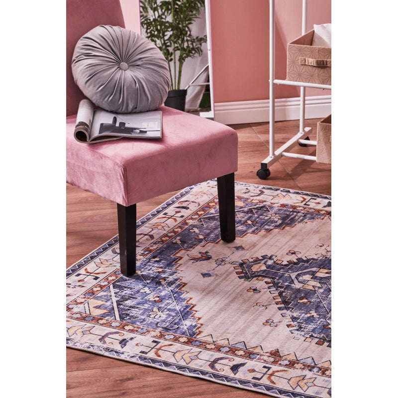 Set di 4 Tappeti In Poliestere Karim 60x110 Cm Multicolor