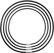 Cordone in pelle - 4 pezzi - Collare con chiusura in acciaio inossidabile - Sintetico - Impermeabile - 40/45/50/55 cm - Materiale duraturo