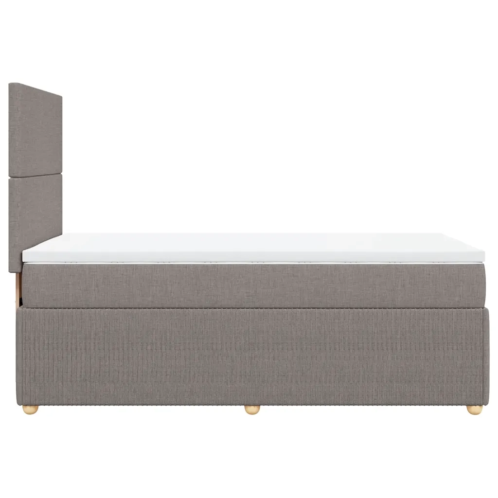 Giroletto a Molle con Materasso Tortora 80x200 cm inTessuto