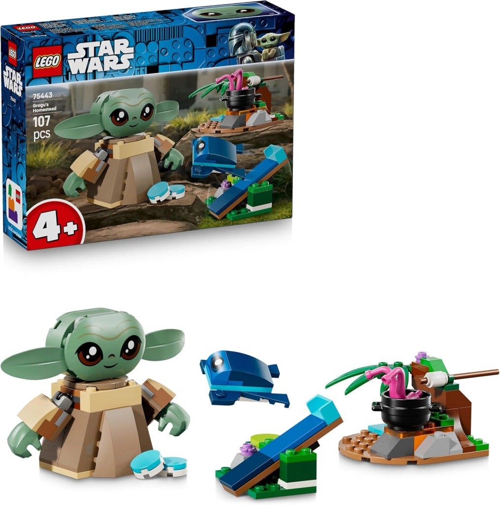 LEGO Star Wars 75443 La Casa di Grogu - Giocattolo da Costruire con Personaggio Grogu, Rana Sorgan, Catapulta e Biscotti