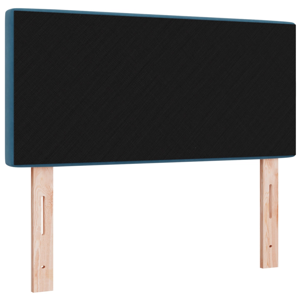Testiera  con bottoni in cristallo trapuntata blu scuro 100 cm in velluto