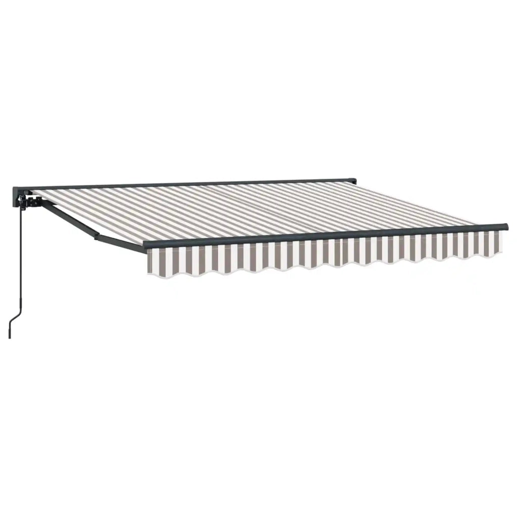 Tenda retrattile manuale Grigio chiaro e bianco 4 × 3,5 m 3426144