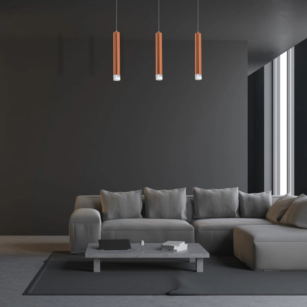 Lampadario a sospensione COPPER rame 3x5W LED 4000K