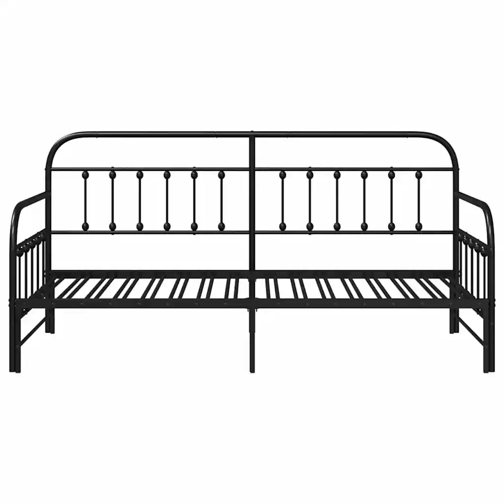 Struttura per letto di giorno-Giroletto Nero 90 x 200 cm 902199
