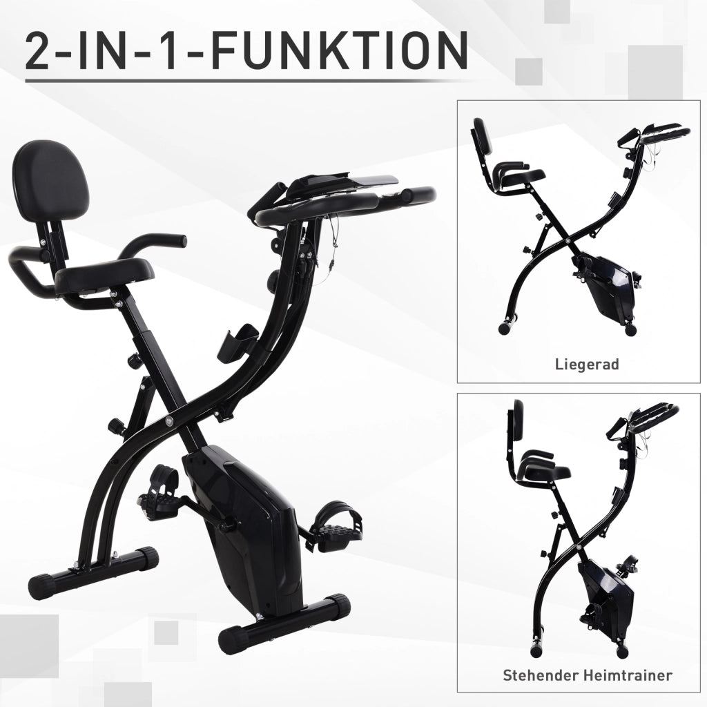 Cyclette 2 in 1 ¨C zephmum ¨C LCD Display, Pulsossimetro, Regolabile, Pieghevole