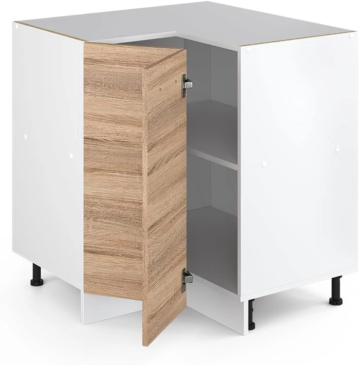 Mobile ad angolo cucina R-Line, Sonoma, 75.6 cm senza piano di lavoro, per la libera combinazione all'interno di sistemi cucina modulari