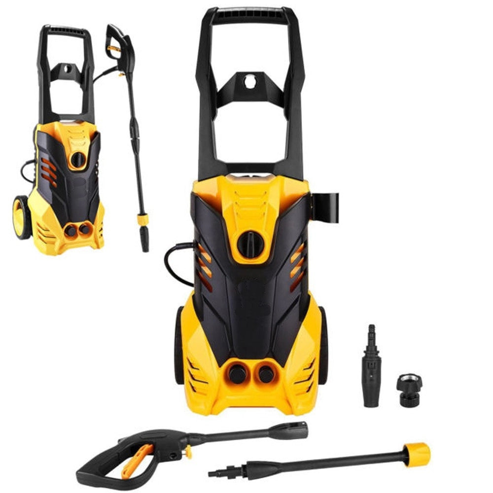 Trade Shop - Idropulitrice Elettrica Acqua Fredda 2000w 135 Bar Con Accessori Con Avvolgitubo -