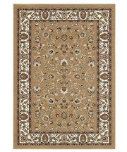 Tappeto P2079 beige cm.280x470 motivo classico orientale persiano, economico resistente facile da pulire