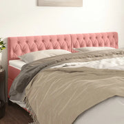 Testiera 2 pz-Set di 2 Testata-Testiera Decorativa Rosa 90x7x78/88 cm in Velluto