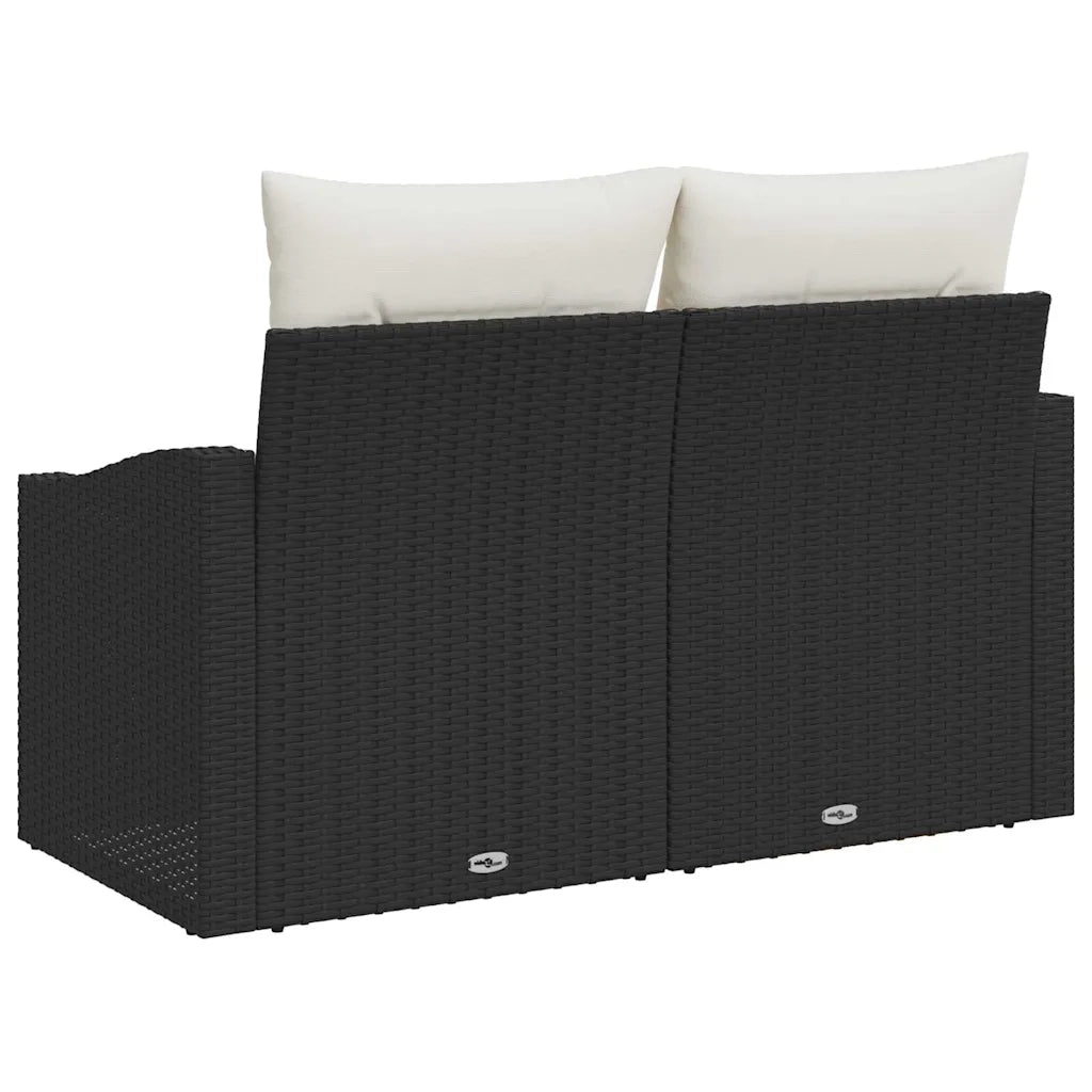 Divano da giardino con cuscino 123 x 62 x 69 cm polyrattan 42006772