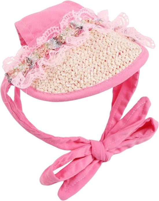 Zonwering per cani - Cappello per cane da esterno per piccoli e medi animali domestici - colore rosa