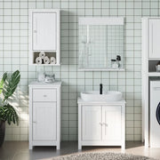 Set Mobili da Bagno 3 pz BERG Bianco in Legno Massello di Pino