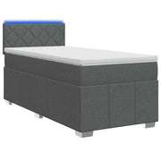 Letto box spring con materasso Grigio Scuro 90 x 190 cm Tessuto 3452573