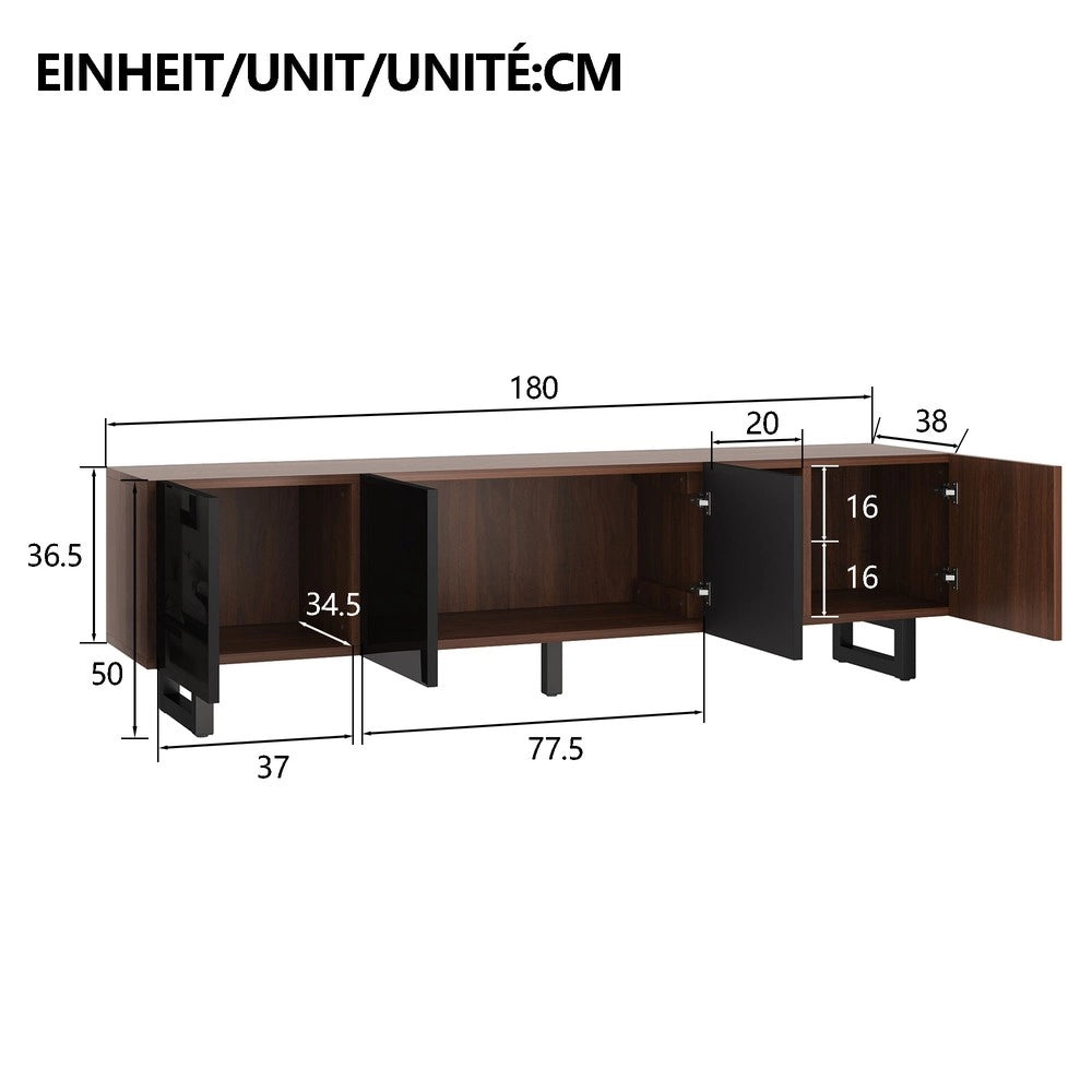 Mobile TV 4 Ante ¨C Xylo ¨C Legno Vintage 180x38x50 cm
