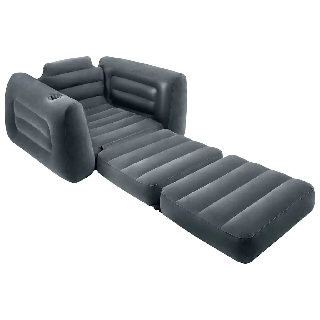 INTEX Poltrona Letto 117x224x66 cm Grigio Scuro 92572