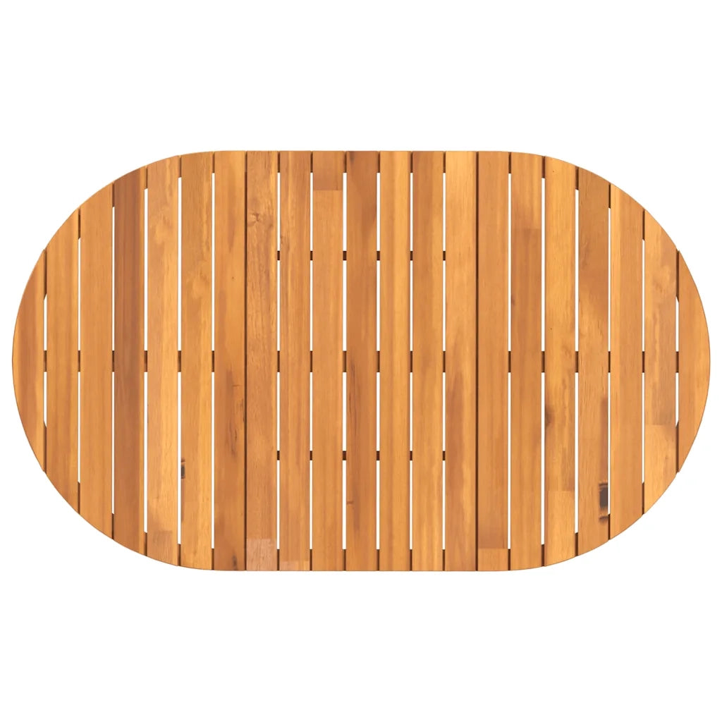 Tavolo da pranzo ovale da giardino 150x90x75 cm in Legno Massello di Acacia 4108136