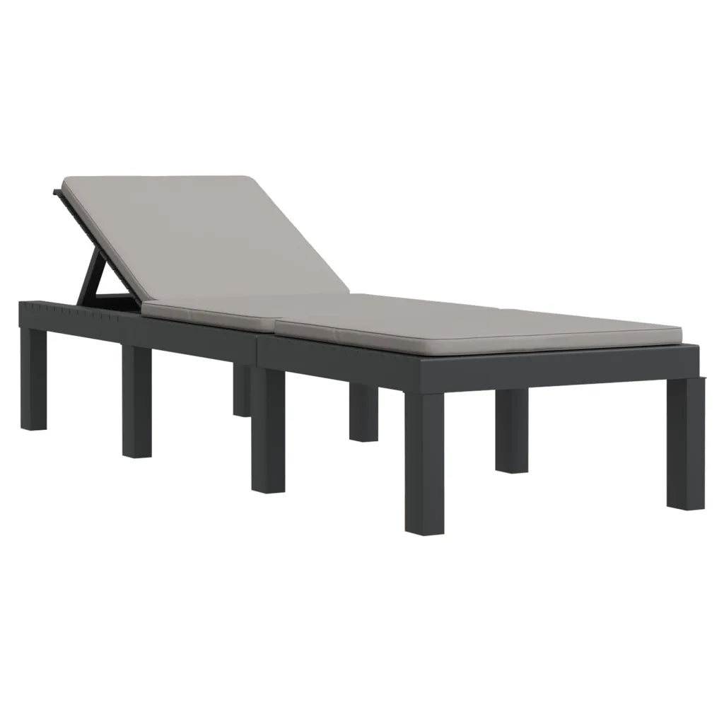 Set Salotto da Giardino 3 pz con Cuscini Antracite in PP